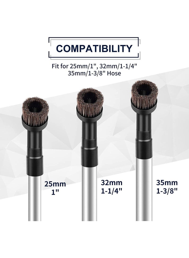 ChicAbode 36mm فرشاة إرفاق الفراغ شعر الخيل مع موصل عالمي ، فرشاة الغبار المستديرة شعر الخيل ل25mm ، 32mm ، خرطوم 35mm ، لمعظم العلامة التجارية قبول - Image 3